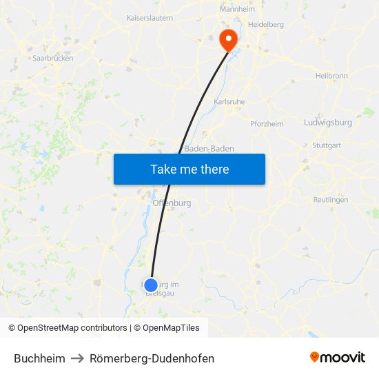 Buchheim to Römerberg-Dudenhofen map