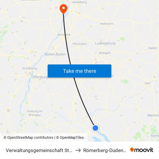 Verwaltungsgemeinschaft Stockach to Römerberg-Dudenhofen map