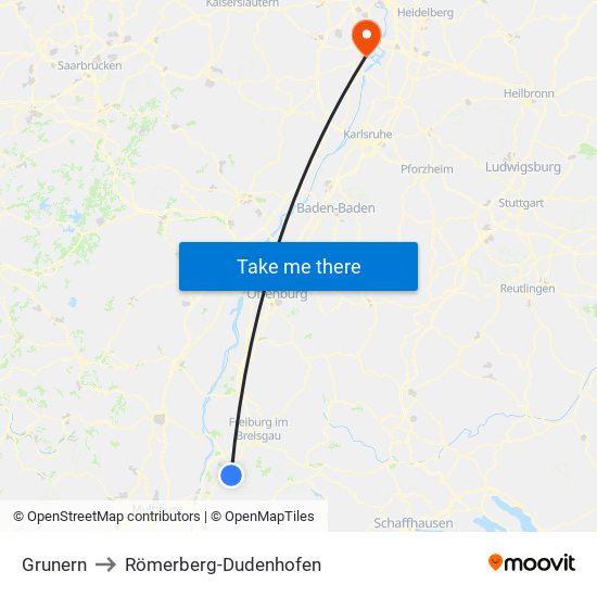 Grunern to Römerberg-Dudenhofen map