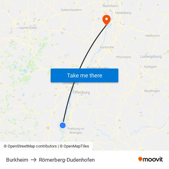 Burkheim to Römerberg-Dudenhofen map