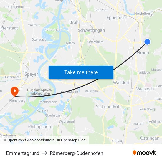 Emmertsgrund to Römerberg-Dudenhofen map