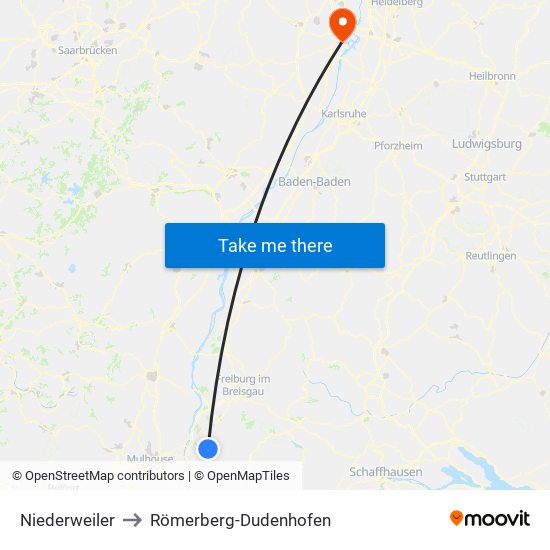 Niederweiler to Römerberg-Dudenhofen map