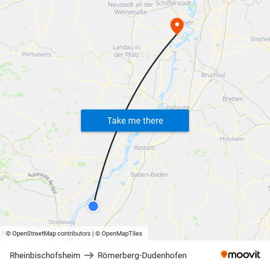 Rheinbischofsheim to Römerberg-Dudenhofen map