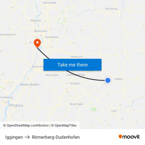 Iggingen to Römerberg-Dudenhofen map