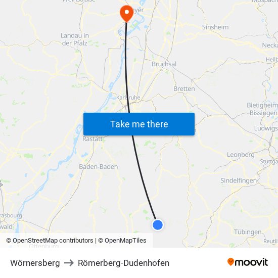 Wörnersberg to Römerberg-Dudenhofen map