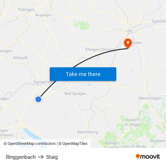 Ringgenbach to Staig map