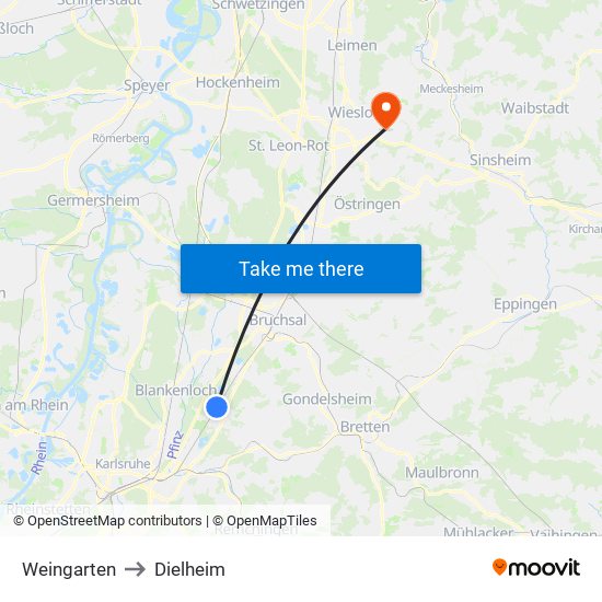 Weingarten to Dielheim map