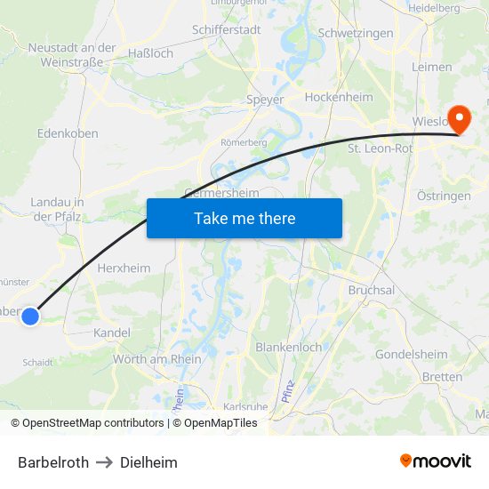 Barbelroth to Dielheim map