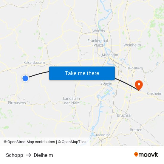 Schopp to Dielheim map