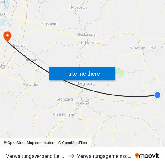 Verwaltungsverband Leintal-Frickenhofer Höhe to Verwaltungsgemeinschaft Graben-Neudorf map