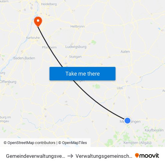 Gemeindeverwaltungsverband Rot-Tannheim to Verwaltungsgemeinschaft Graben-Neudorf map