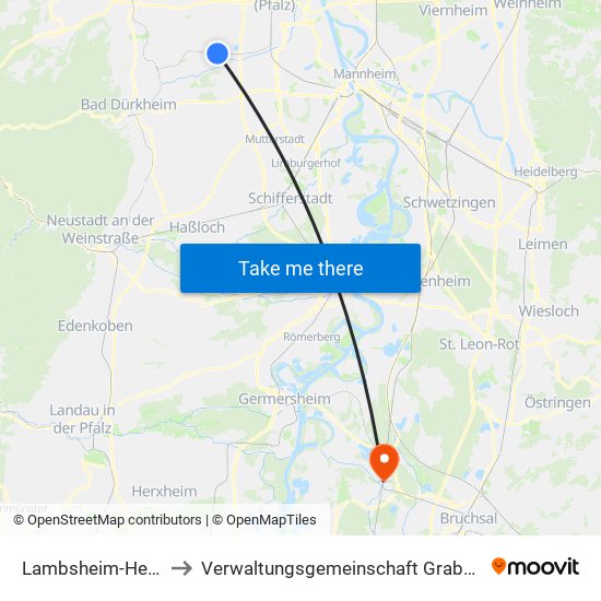 Lambsheim-Heßheim to Verwaltungsgemeinschaft Graben-Neudorf map