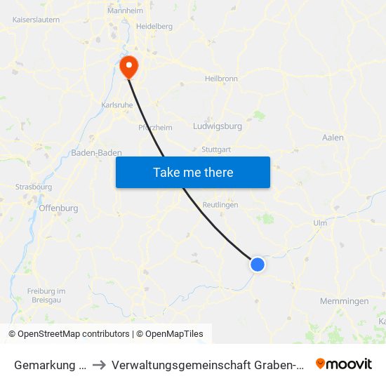 Gemarkung Zell to Verwaltungsgemeinschaft Graben-Neudorf map