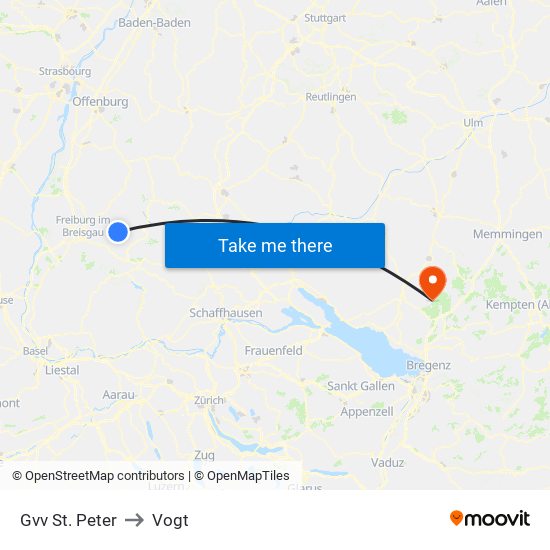 Gvv St. Peter to Vogt map