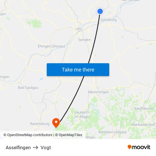 Asselfingen to Vogt map