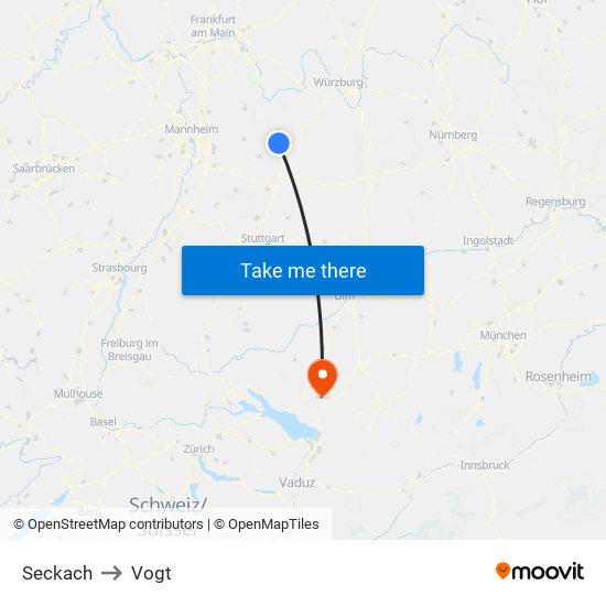 Seckach to Vogt map