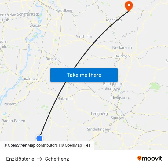 Enzklösterle to Schefflenz map