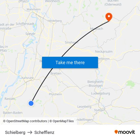 Schielberg to Schefflenz map