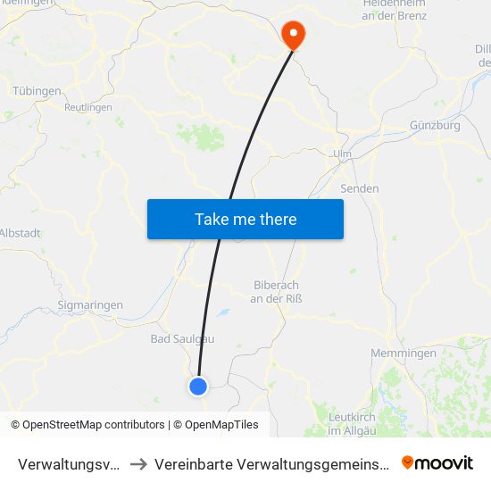 Verwaltungsverband Altshausen to Vereinbarte Verwaltungsgemeinschaft Der Stadt Geislingen An Der Steige map