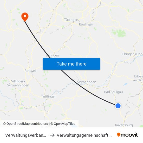 Verwaltungsverband Altshausen to Verwaltungsgemeinschaft Pfalzgrafenweiler map