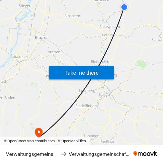 Verwaltungsgemeinschaft Möckmühl to Verwaltungsgemeinschaft Pfalzgrafenweiler map