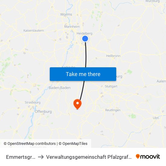 Emmertsgrund to Verwaltungsgemeinschaft Pfalzgrafenweiler map