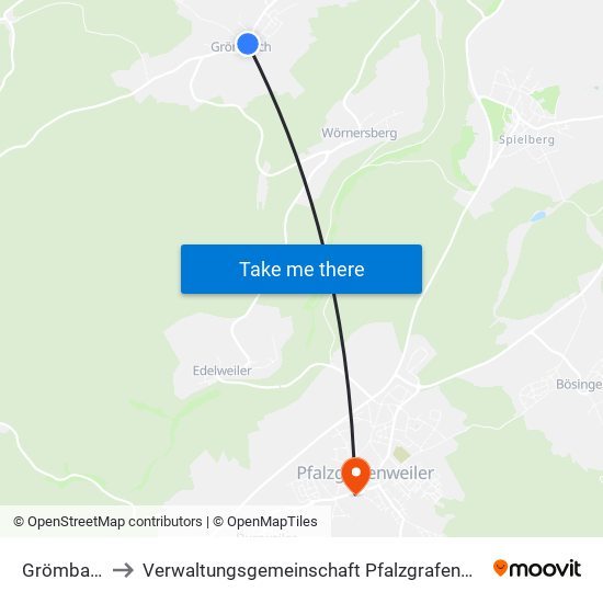 Grömbach to Verwaltungsgemeinschaft Pfalzgrafenweiler map