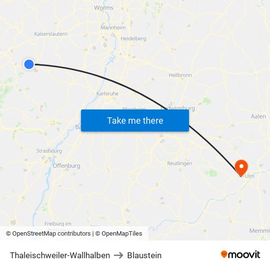 Thaleischweiler-Wallhalben to Blaustein map