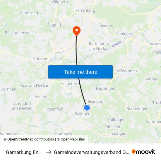 Gemarkung Engstlatt to Gemeindeverwaltungsverband Oberes Gäu map