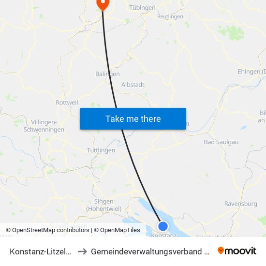 Konstanz-Litzelstetten to Gemeindeverwaltungsverband Oberes Gäu map