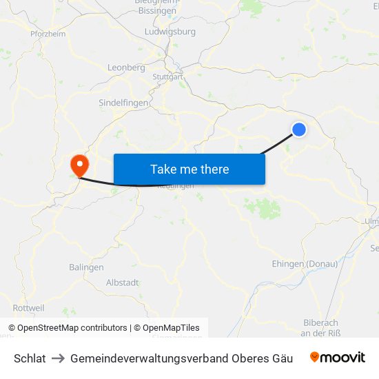 Schlat to Gemeindeverwaltungsverband Oberes Gäu map