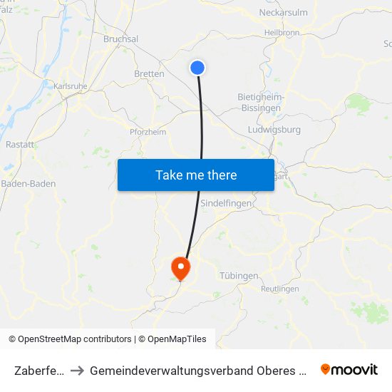 Zaberfeld to Gemeindeverwaltungsverband Oberes Gäu map