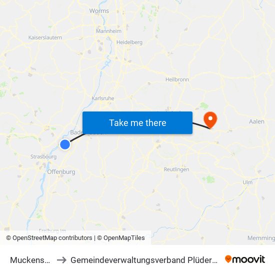 Muckenschopf to Gemeindeverwaltungsverband Plüderhausen-Urbach map