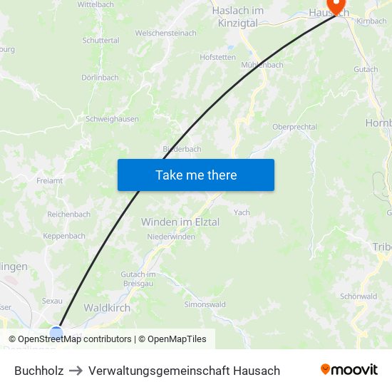 Buchholz to Verwaltungsgemeinschaft Hausach map