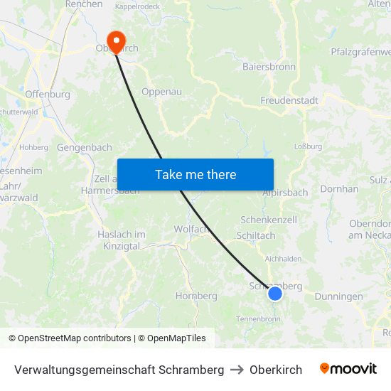 Verwaltungsgemeinschaft Schramberg to Oberkirch map