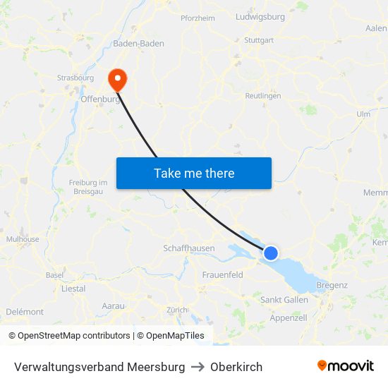 Verwaltungsverband Meersburg to Oberkirch map