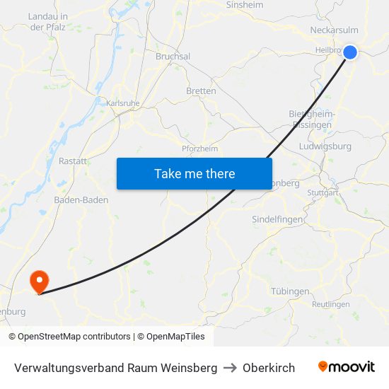 Verwaltungsverband Raum Weinsberg to Oberkirch map