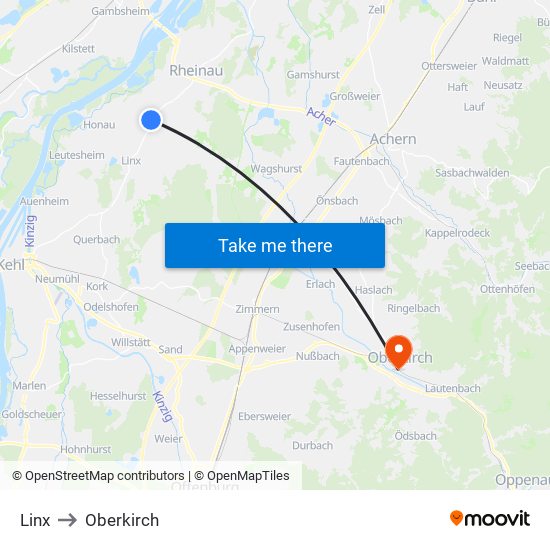 Linx to Oberkirch map