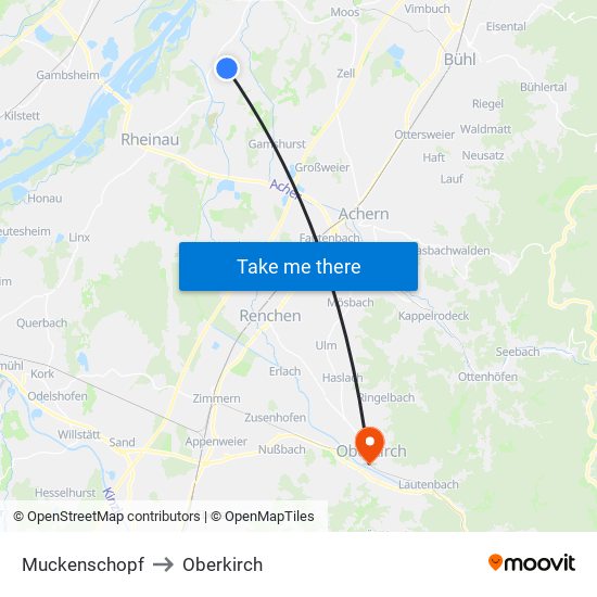 Muckenschopf to Oberkirch map