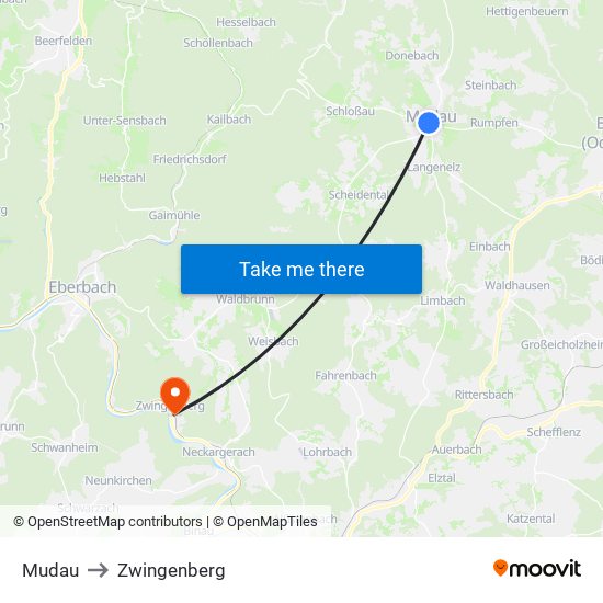 Mudau to Zwingenberg map