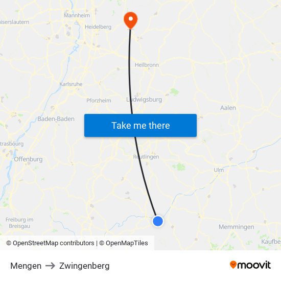 Mengen to Zwingenberg map