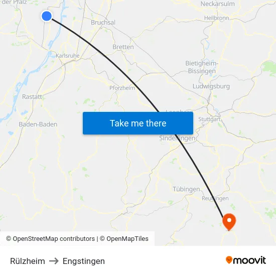 Rülzheim to Engstingen map