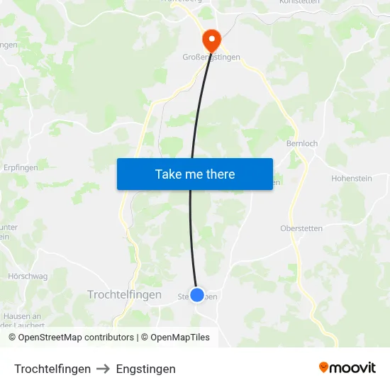 Trochtelfingen to Engstingen map