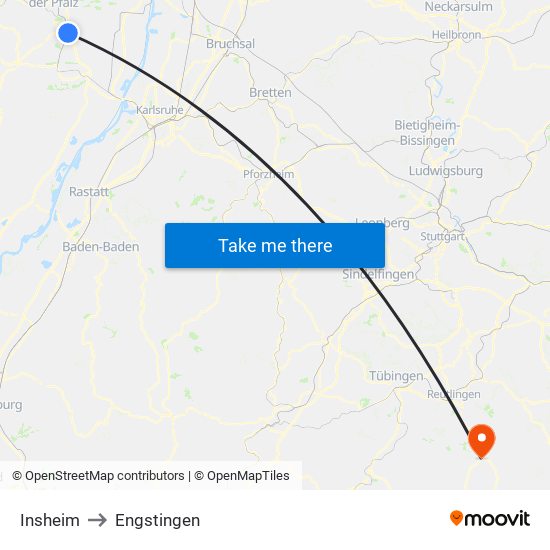 Insheim to Engstingen map