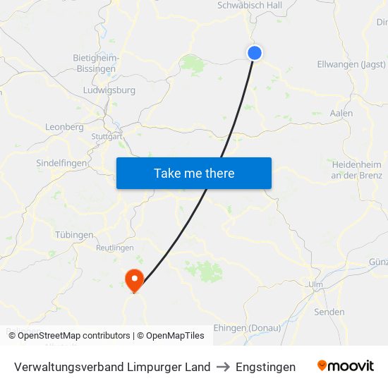 Verwaltungsverband Limpurger Land to Engstingen map