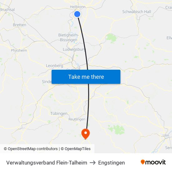 Verwaltungsverband Flein-Talheim to Engstingen map