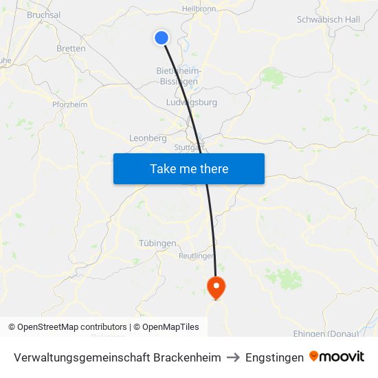 Verwaltungsgemeinschaft Brackenheim to Engstingen map