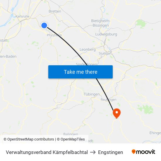 Verwaltungsverband Kämpfelbachtal to Engstingen map