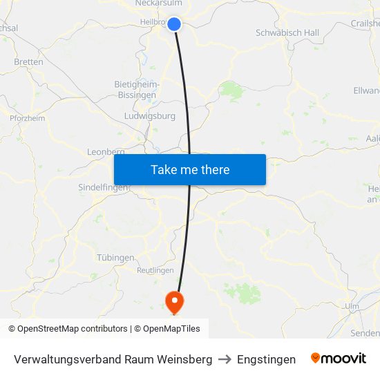 Verwaltungsverband Raum Weinsberg to Engstingen map