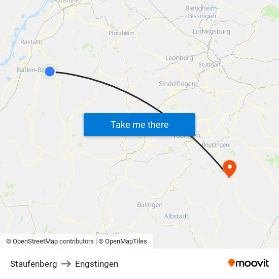 Staufenberg to Engstingen map